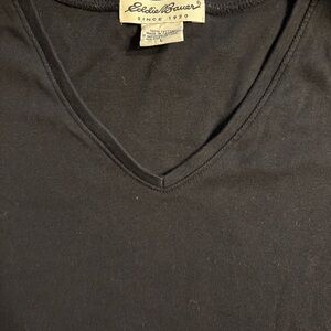 Eddie Bauer Charcoal V-Neck Tee